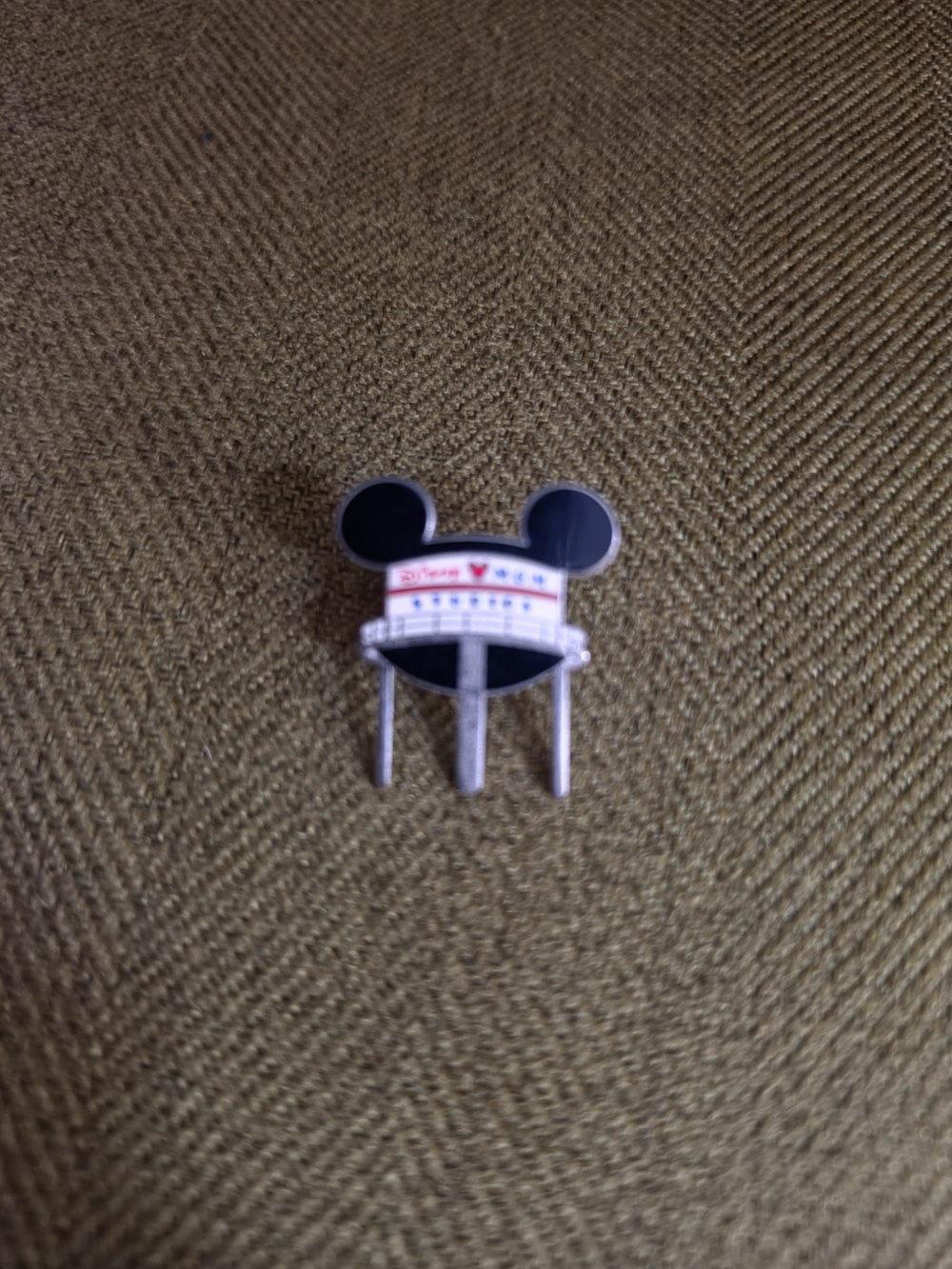 Disney Black and Silver Mickey Ear Trading Pin